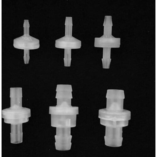 5Pcs 3mm-12mm Mini Plastic One Way Non Return Flow Back Check Valve For Oil Water Tube