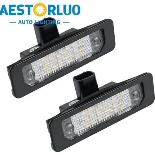 AESTORLUO 2pcs Factory Supply Car License Plate Light LED Lamp For Ford Flex Taurus Mustang Focus Fusion Mercury For Lincoln MKS