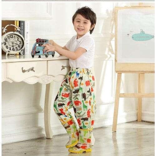 90-135cm kids waterproof children rain pants boys girls sports playing water sand snow trousers infant baby split rain trousers