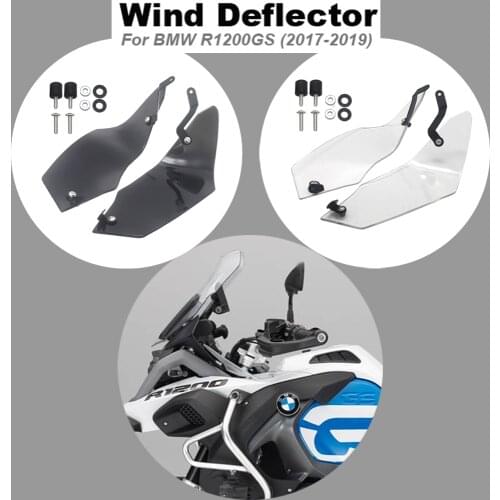 For BMW R1200GS/ Rally 2018 or R1200GS / HP/ Rallye / Exclusive 2019 Clear or Grey Windshield Windscreen Wind Deflector Screen