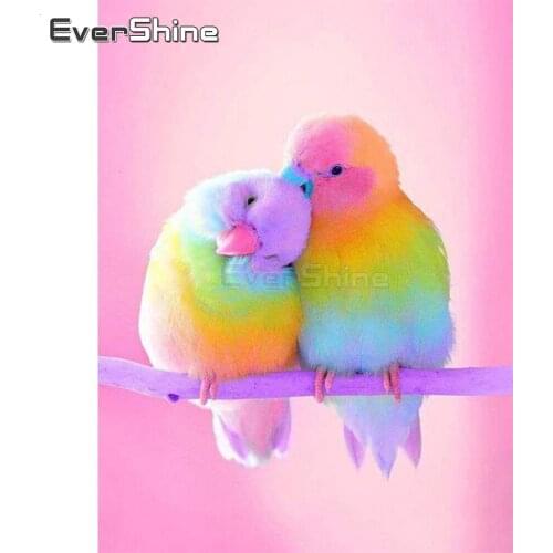 EverShine 5D Diamond Painting Full Drill Square Bird Cross Stitch Diamond Embroidery Parrot Rhinestones Art Wall Decoration