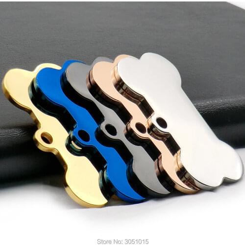 20pcs cat dog ID tag dog Personalized Stainless steel Collar bone pet Charm Pet name pendant Bone Necklace Collar Puppy plate