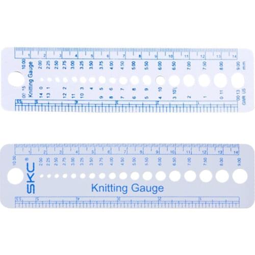 UK US Canada Sizes Knitting Needle Gauge Inch Sewing Ruler Tool CM 2-10mm Sizer Measure Sewing Tools High Quality
