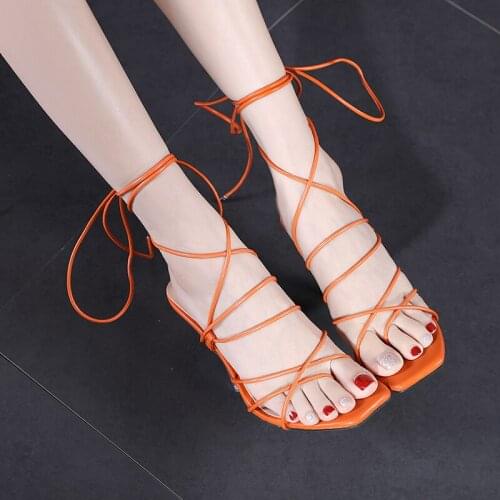 Summer High Heels Cross Strap Design Shape Shoes Women European Sandals Candy Color Party Transparent Crystal Heel Lady