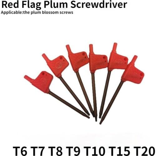 Red Flag Plum Screwdriver/S2 Star CNC Tool Accessories/plum Blossom Screws, Hexagon Screwdriver/manual Screw Driver