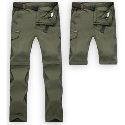 2019 mens Outdoor Summer Quick Dry Stretch pant Removable Shorts Large size Hiking Camping Trekking Fishing Sport Trouser 6XL