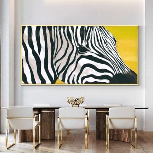 Modern Style Canvas Print Wall Art Zebra Feature Painting Poster and Animal Art Picture for Nordic Home Room Cuadros Decoration