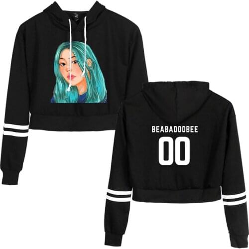 New Beabadoobee Song Hand 2D Printed High Waist Navel Hooded