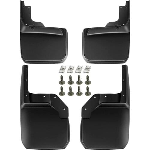 Front & Rear Mud Guards Kit Mud Flaps Splash Guards Fender Protector for Jeep Wrangler JK 2007-2017