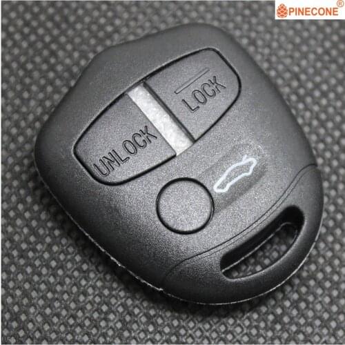PINECONE for MITSUBISHI OUTLANDER ASX COLT GRANDIS LANCER-EX PAJERO MIRAGE 3 Button Not Cut Blade Replace Car Key Fob Shell Case
