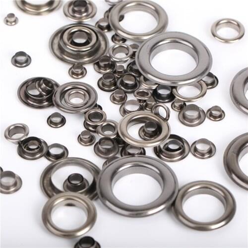 Gun Black Copper Eyelets 3|3.5|4|4.5|5|6|8|10|12|14|17|20mm Scrapbooking Accessories Knitwear, Jeans, Apparel, Bags, Shoe