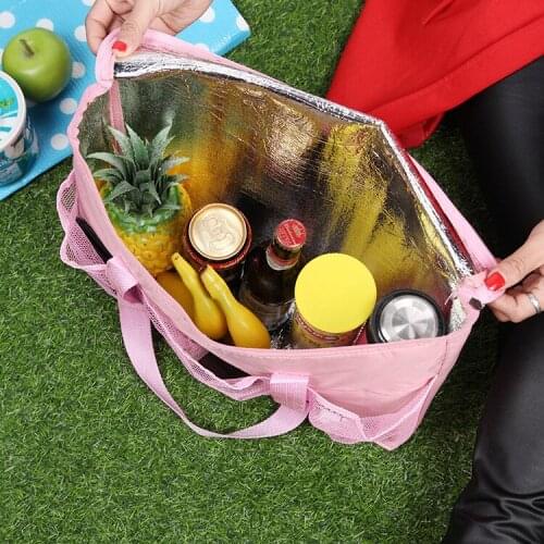 Portable Lunch Bag New Thermal Insulated Lunch Box Tote Cooler Bag Bento Pouch Lunch Container School Food Storage Bags EG09