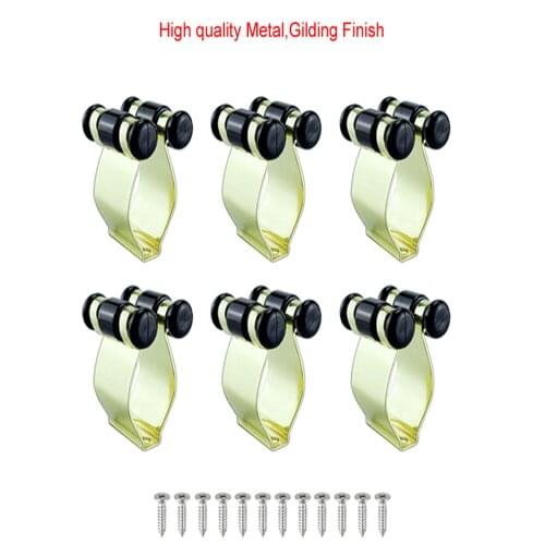 Gilding Metal Fishing Rod Clips Club Positioning Clamps Holder Accessories Fixing Rack Wall Mounted Rod Collection Rack Storage