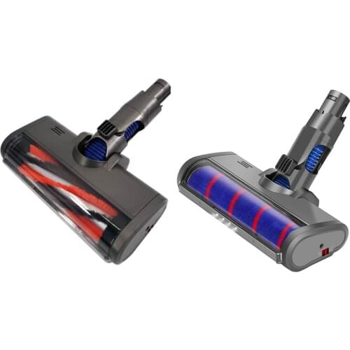 Fluffy Floor Head Roller Brush for Dysons V6/DC6 Vacuum Cleaners Parts Rotatable Brush Tool with Led Lights