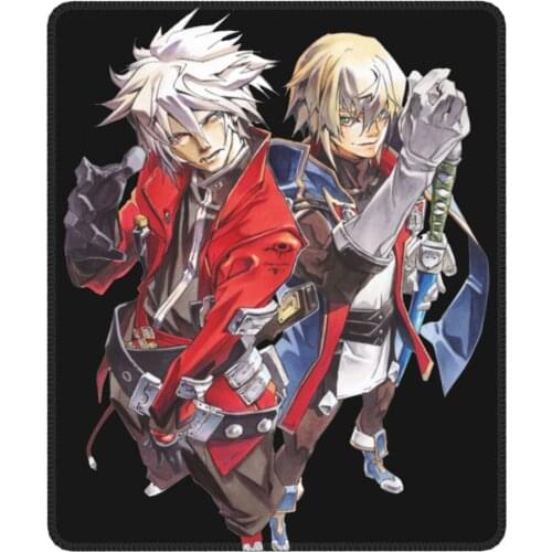 Ragna And Jin Blazblue Cool Mouse Pad Blazblue Crest Fighting Game Non-Slip Desk Mat Pads Rubber Gamer Computer Laptop Pad