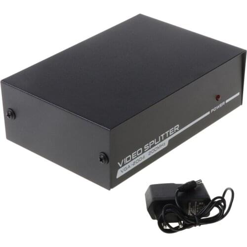 4 Port VGA Frequency Divider 200Hz Video Splitter High Frequency 1600*1280 25m