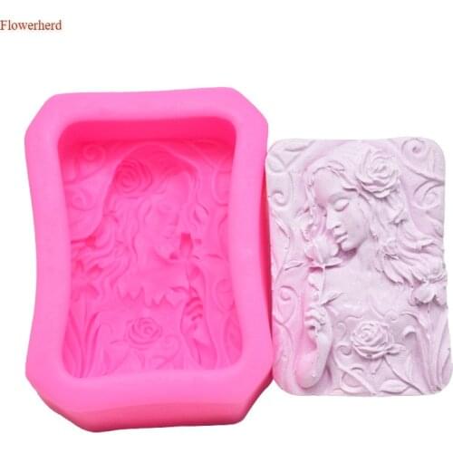 Rose Beauty Handmade Soap Mold Fondant Cake Silicone Mold DIY Chocolate Candy Mold Cake Decorating Tools Kitchen Bakeware