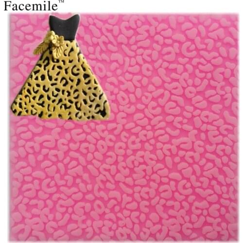 10cm Leopard Texture Silicone Cake Mold Lace Mat Fondant Mould Kitchen Baking Decoration Cake Tool Gift