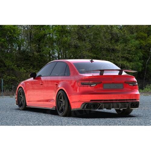 Dry Carbon Fiber Rear Racing Spoiler Tail Wings For Audi A4 Sline Sport S4 Sedan B10 2019 2020 GT Spoiler Car Styling