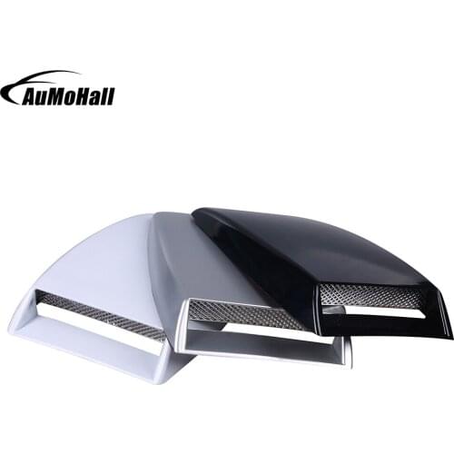 Universal Auto Air Flow Vent Sticker Black/Silver and White 3 Colors Car Cell Air Flow Intake Hood Scoop Bonnet Decoration Cover