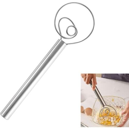 1 Pcs Dough Whisk Bread Mixer Stainless Steel Whisk Flour Coil Stirrer Baking Tool for Bread Mixer Pastry or Pizza Dough