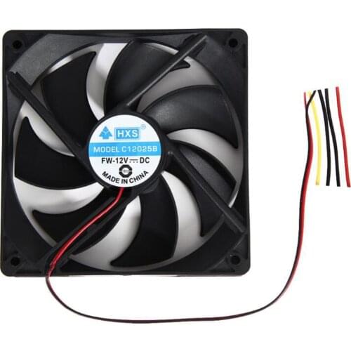 Cooling Fan 120mm x 120mm x 25mm With 7 Blades 12V 4Pin DC Brushless PC Computer Case Cooling Fan 1800PRM Computer Cooling fan