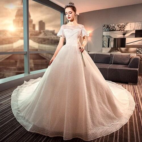 Robe De Soiree De Mariage Lace Ball Gown Wedding Dress Cut-Out Back Vestidos De Novia Luxury Hochzeitskleid Abito Da Sposa