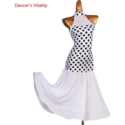 Latin Dance Skirt Female Child fashion Stand collar Dress Practice Clothes New Adult Custom Sexy Performance Clothing