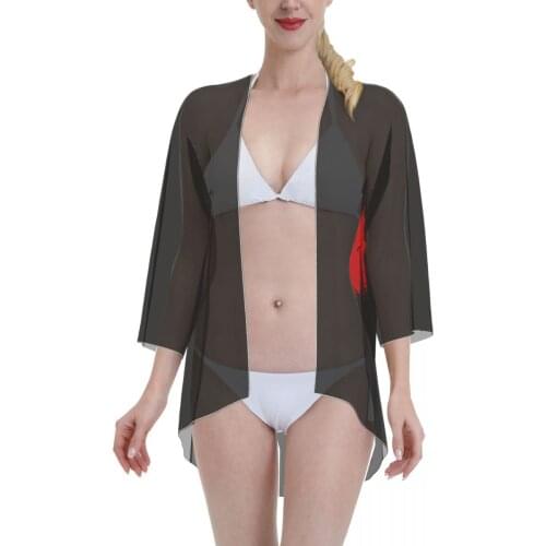 2021 Women Swimsuit Kimono Cardigan Comic Anime Game Costume Akatsuki 2 Summer Swimwear blouse