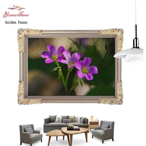 Golden pan, Cross Stitch,flower Pattern, DIY Handmade 3D Printed Fabric 11CT 14CT Needlework Embroidery Counted Cross Stitch Kit