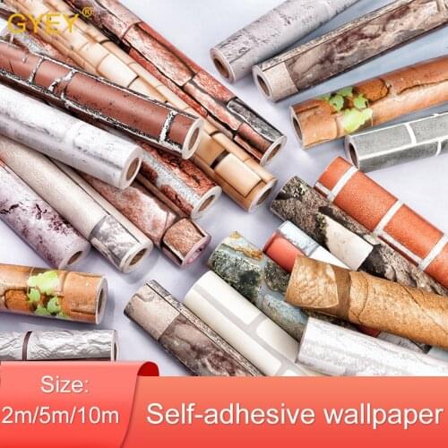 10m 3d Self-adhesive PVC Wallpaper Bedroom Brick Pattern Stickers Self-adhesive Brick Wall Stickers Retro Brick Wall Paper