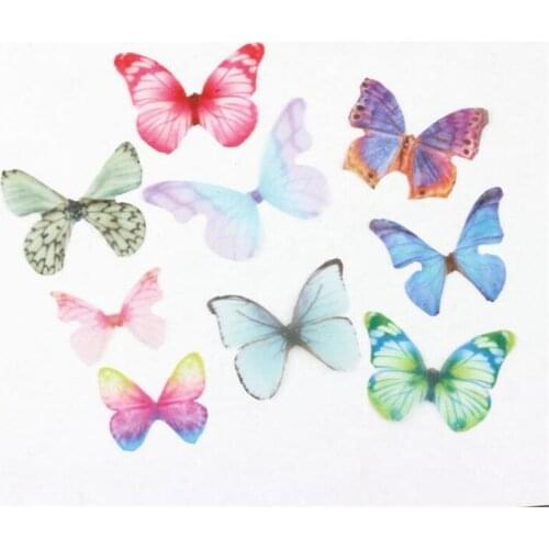 10pcs/lot DIY Earrings Hand Made Material Tulle Butterfly Wings Romantic Aesthetic Temperament Accessories Wholesale
