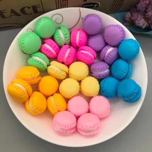 10pcs Polymer clay macaron,the clay circular mixed color min macarons for phone decoration DIY15mm