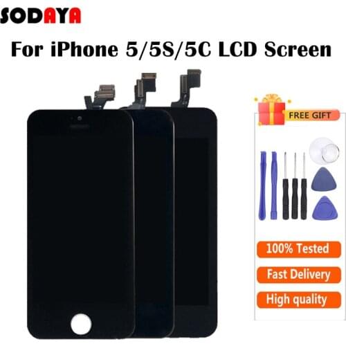 100% Test Good Quality For iPhone 5 5C 5S LCD Display Screen Part with Touch Digitizer Assembly For iPhone 4 4S LCD FreeShipping