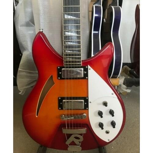 12 strings rickenback iceglo guitar cherry red finish ricken elelctric guitars 12-string rick guitarra free shipping