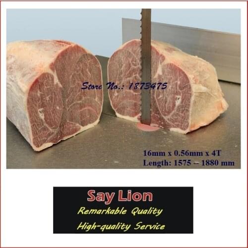 2pcs/lot; 16x0.56x4T; 1575/1610/1650/1680/1710/1753/1829/1840/1870/1880mm meat band saw, frozen bone cutting, butcher band saw