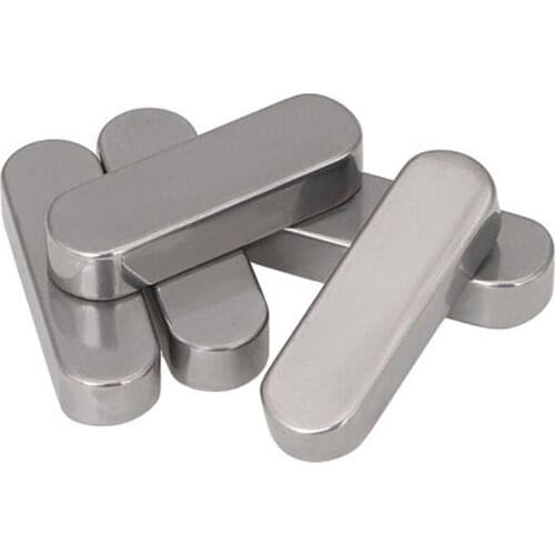 3pcs M6 pin Flat key Fillet Type A Square pins GB1096 304 stainless steel length 12mm-60mm thickness 6mm