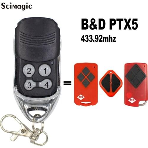 B&D PTX5 PTX-5 Tritran Tri Tran Garage Remote Control BND TB5 BD4 BD2 remote handheld Gate door Opener transmitter