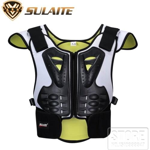 SULAITE Child Body Protector Armor Motorcycle Jackets Motocross Back Shield Sleeveless Vest Spine Chest Protective Gears Jacket
