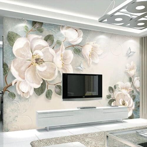 Photo Wallpaper 3D Hand Painted Flower Oil Painting Murals Modern Simple Abstract Wall Paper Living Room TV Sofa Background Wall
