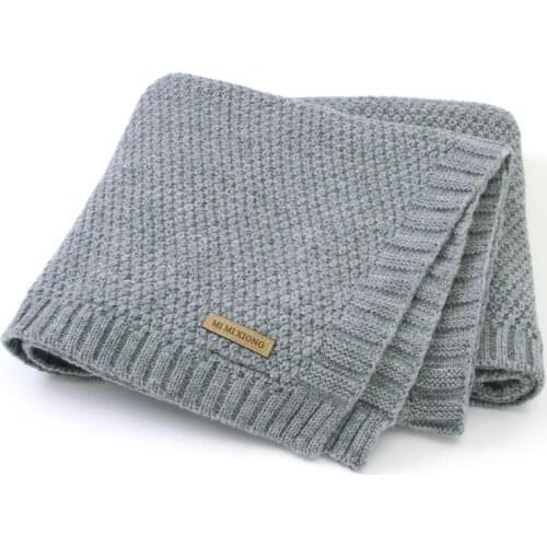 Baby Blankets Knitted Newborn Brand Candy Color Infant Swaddle Envelope 100*80cm Stroller Wrap For Newborn Bebes Bedding Blanket