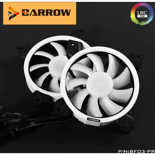 Barrow PWM Fan Size 120*120mm Fan use for Radiator Computer Case with Aurora RGB Light 4PIN Fan 5V RGB 3PIN Support BF03-PR