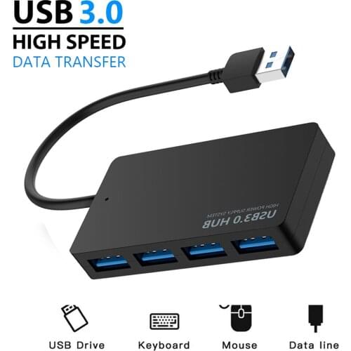 MINI 4 IN 1 High Speed 3.0 HUB Multi USB Splitter 4 Ports Expander Multiple USB Expander Computer Accessories For Laptop PC