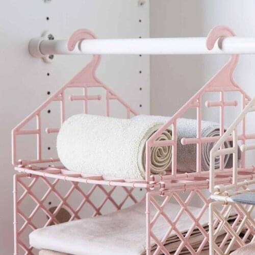 Wardrobe Layered Storage Rack Multi-layered Clothes Organizing Rack Bedroom Dormitory Wardrobe Clothes Hanging Basket Rack