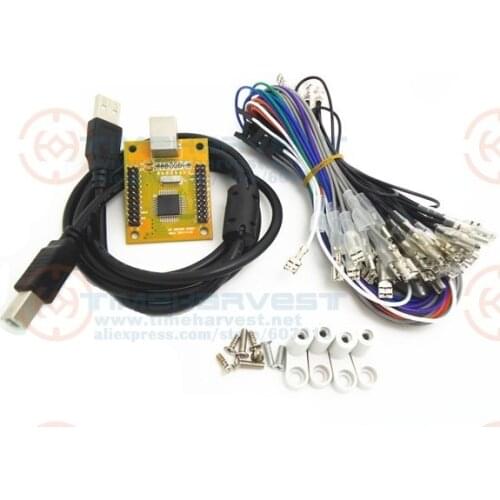 Newest 2 player USB Encoder to Arcade Joystick & buttons USB controller for PC / PS3 MAME Multicade Keyboard Encoder with Wires