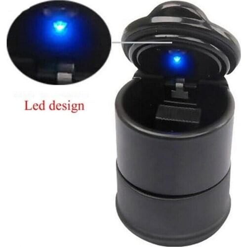 New Arrival Car Ashtray Auto Cigarette Smoke Storage Box LED Light Automobiles Ash Tray Cylinder Holder