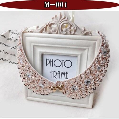 Necklace sequins collar sleeveless hot fashion exquisite necklaces pendent fake collar lace rose flower fake crystal sequins