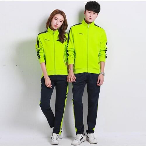 Couple spring and autumn mens running mens sports two piece suit logo customization