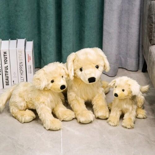 Life-Like Plush Golden Retriever Kawaii Stuffed Dog Toy Children Pet Cute Puppy Birthday Gift