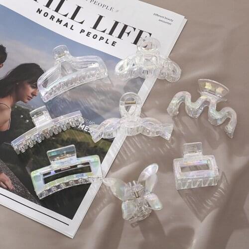 Exquisite S M L Sizes Acetic Acid Hair Claws Acrylic Plastic Hair Clamp for Women Girls Face Wash Thick Hair Styling Accessories
